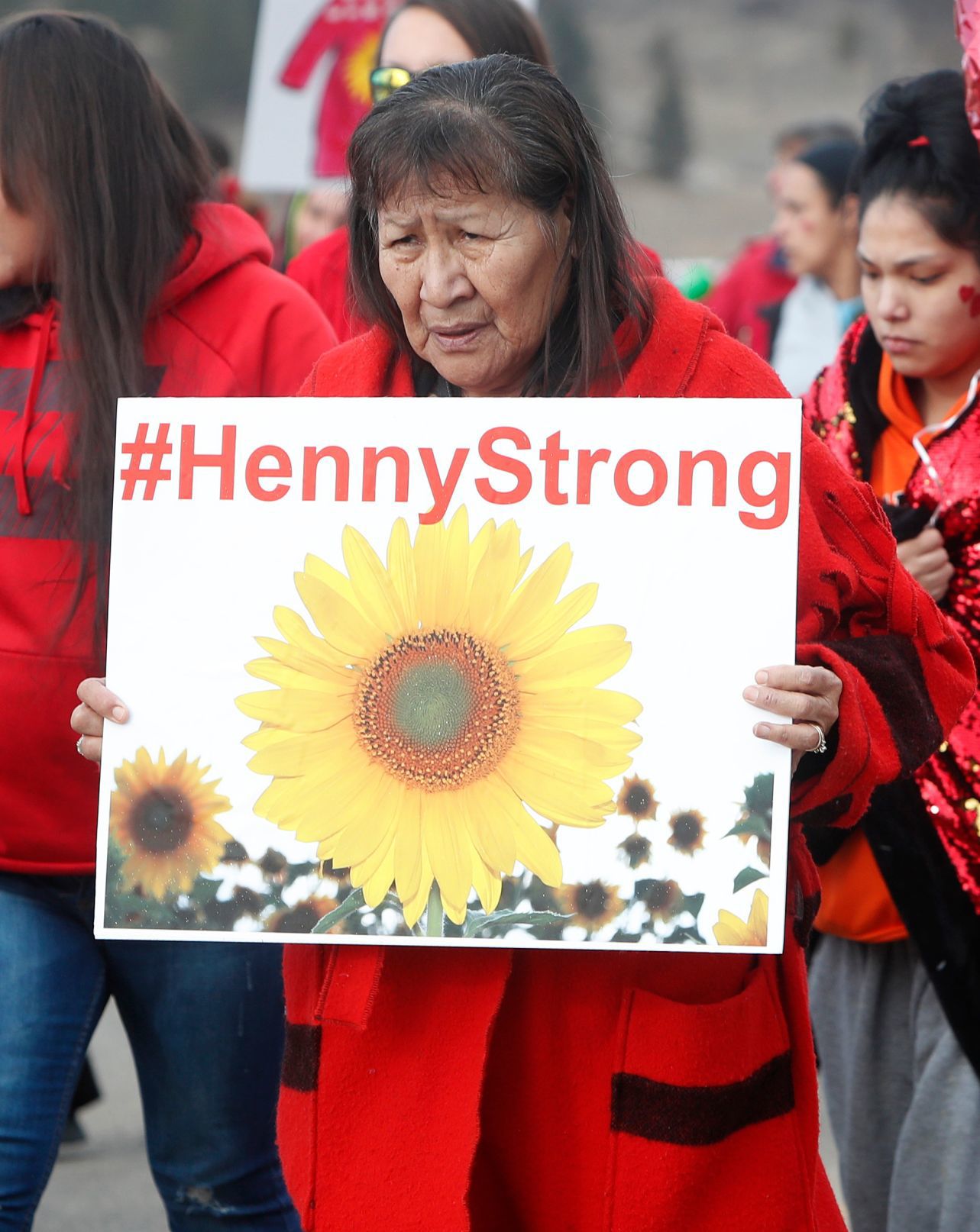 #HennyStrong march through Lame Deer